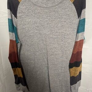 Harhay XL Striped Long Sleeve sweatshirt tunic
